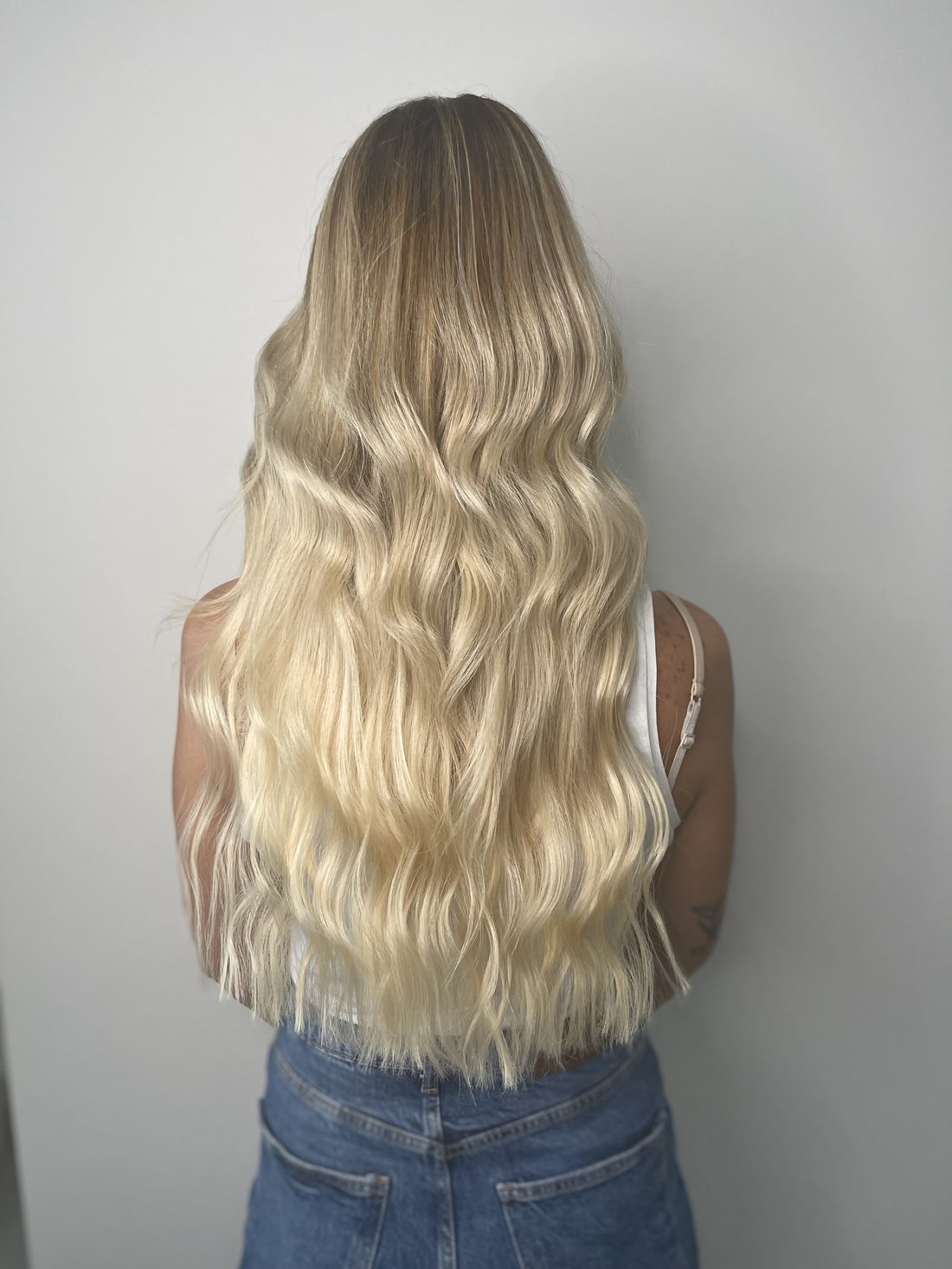 Extension bionde mosse extra length a ultrasuoni a freddo — Bergamo, CT Hair Extension